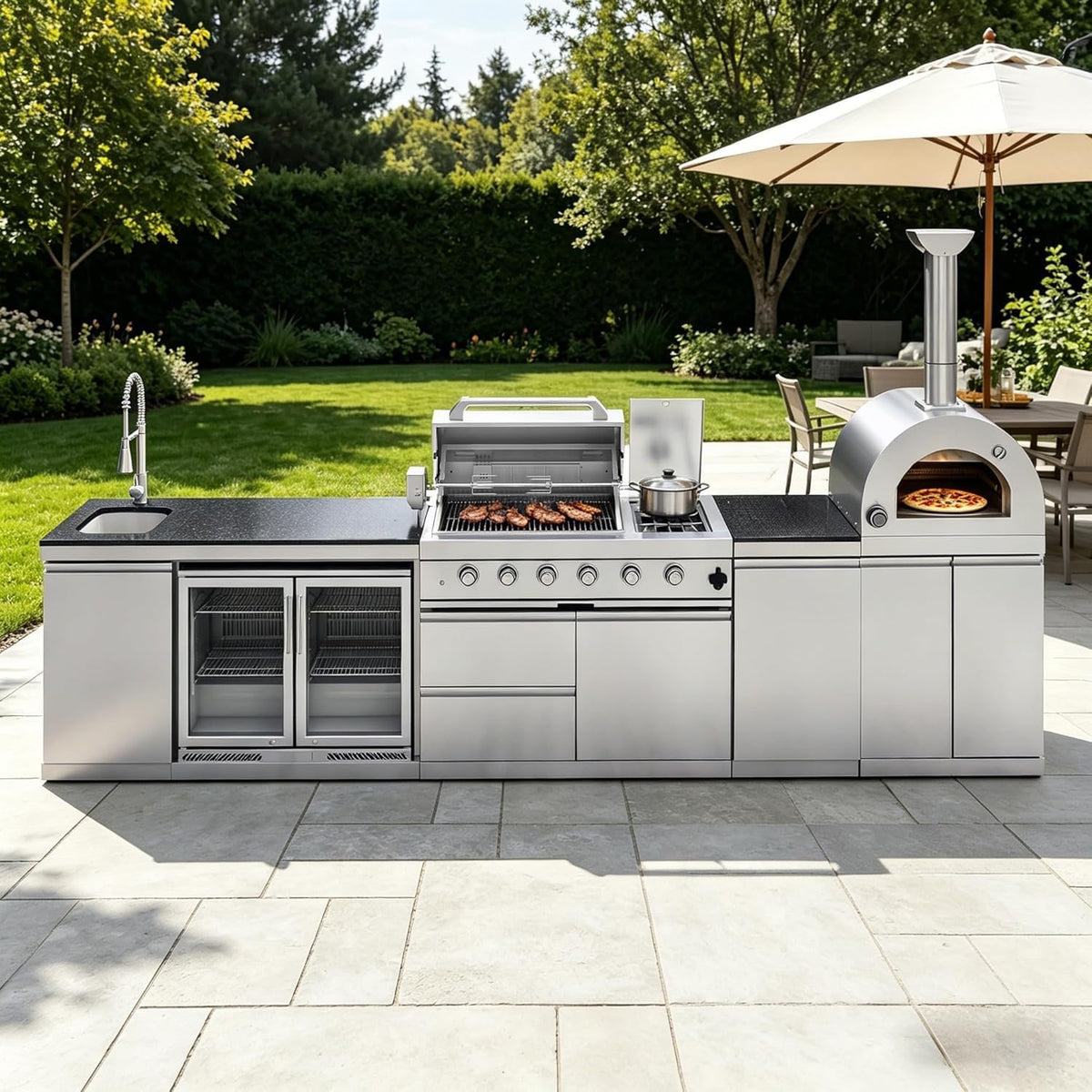 150-inch outdoor kitchen island detail 3