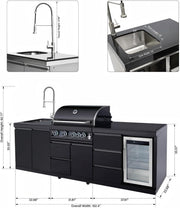 size-102-4 color-black BAJINGGONG outdoor kitchen image 2