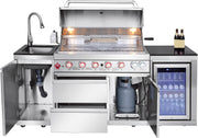 BAJINGGONG 82.5-inch silver outdoor kitchen image 5