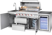 BAJINGGONG 82.5-inch silver outdoor kitchen image 6