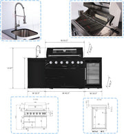size-82 color-black BAJINGGONG outdoor kitchen image 2