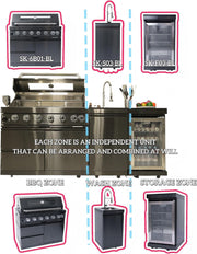 size-82 color-black BAJINGGONG outdoor kitchen image 3