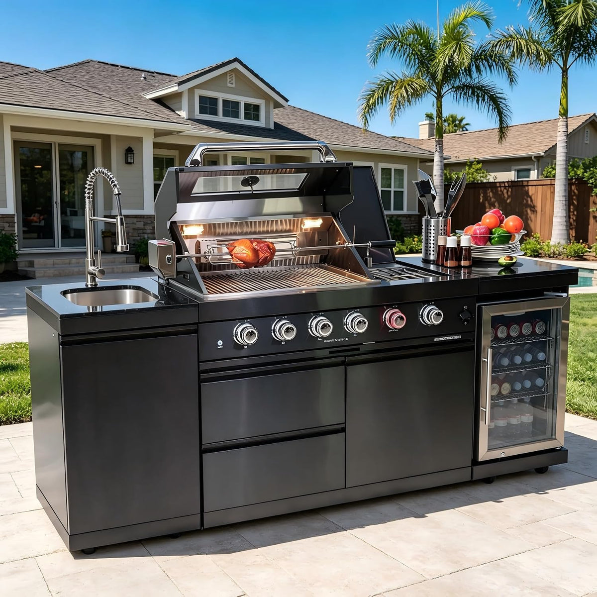 size-85 color-black BAJINGGONG outdoor kitchen image 1
