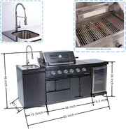 size-85 color-black BAJINGGONG outdoor kitchen image 2