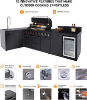 size-95-8 color-black BAJINGGONG outdoor kitchen image 3