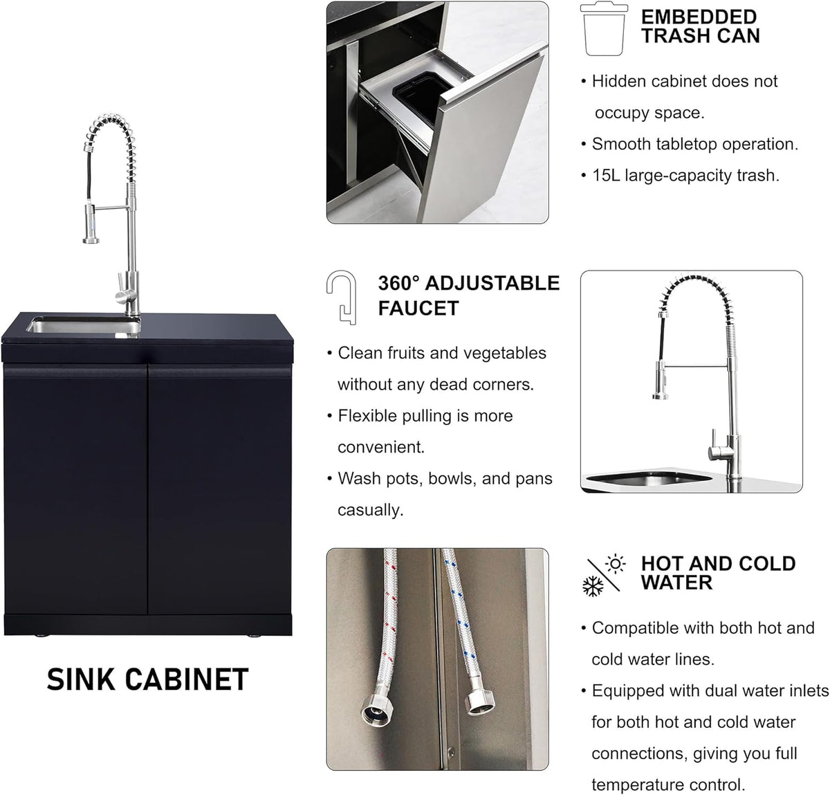 size-95-8 color-black BAJINGGONG outdoor kitchen image 5
