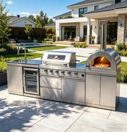 112-inch outdoor kitchen island