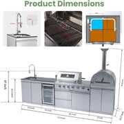 125-inch outdoor kitchen island detail 2