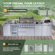 128-inch outdoor kitchen island detail 6